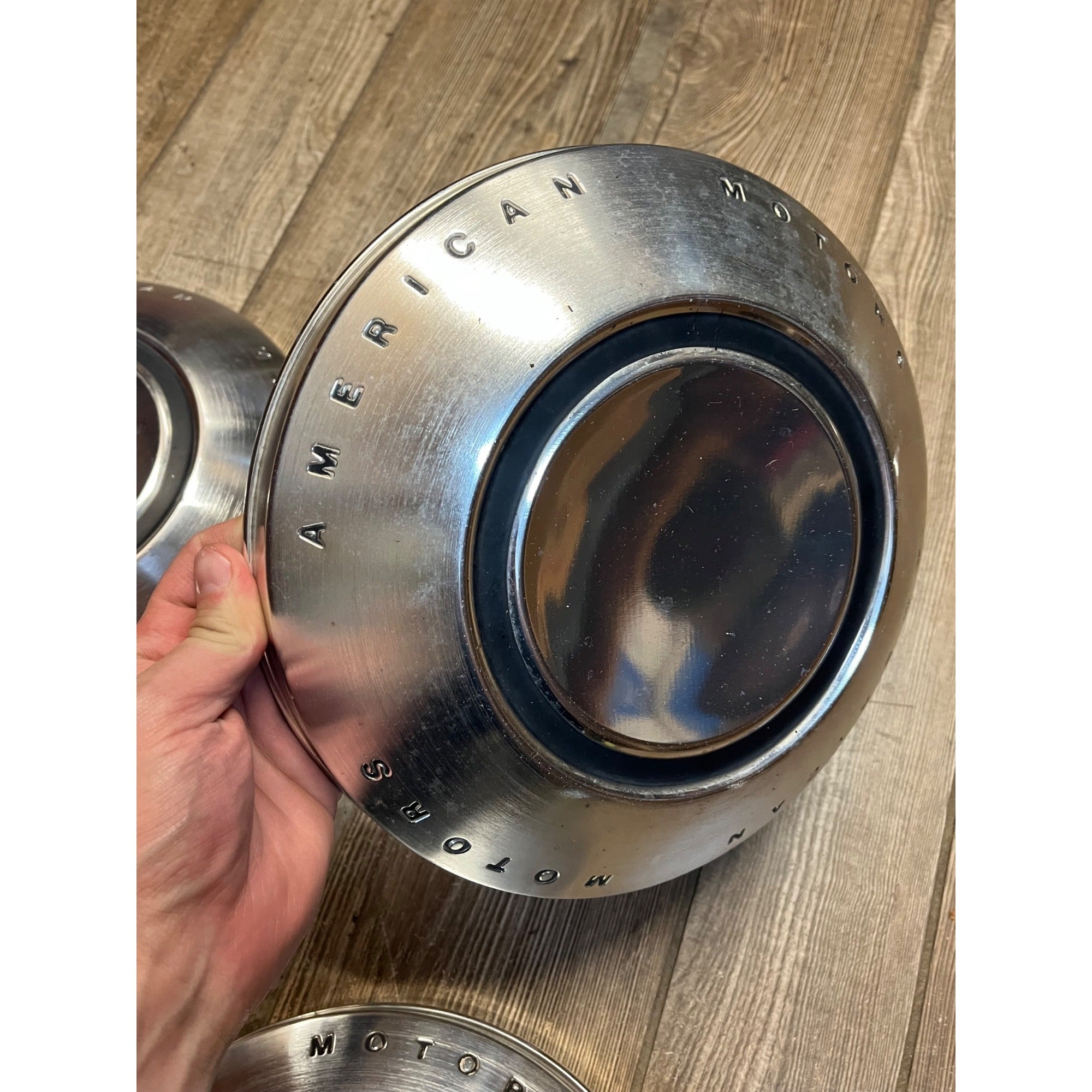 American Motors AMC 1969-74 OEM Set Dog Dish Hubcaps Javelin, Hornet, Gremlin