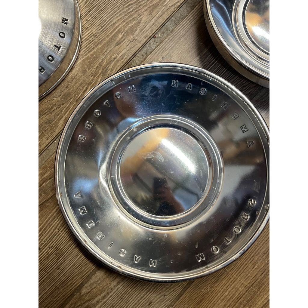 American Motors AMC 1969-74 OEM Set Dog Dish Hubcaps Javelin, Hornet, Gremlin
