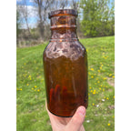 RARE Milwaukee Half Gallon Pickle Fruit Jar 8.5" Advertising Wauwatosa Wisconsin Bottle Amber