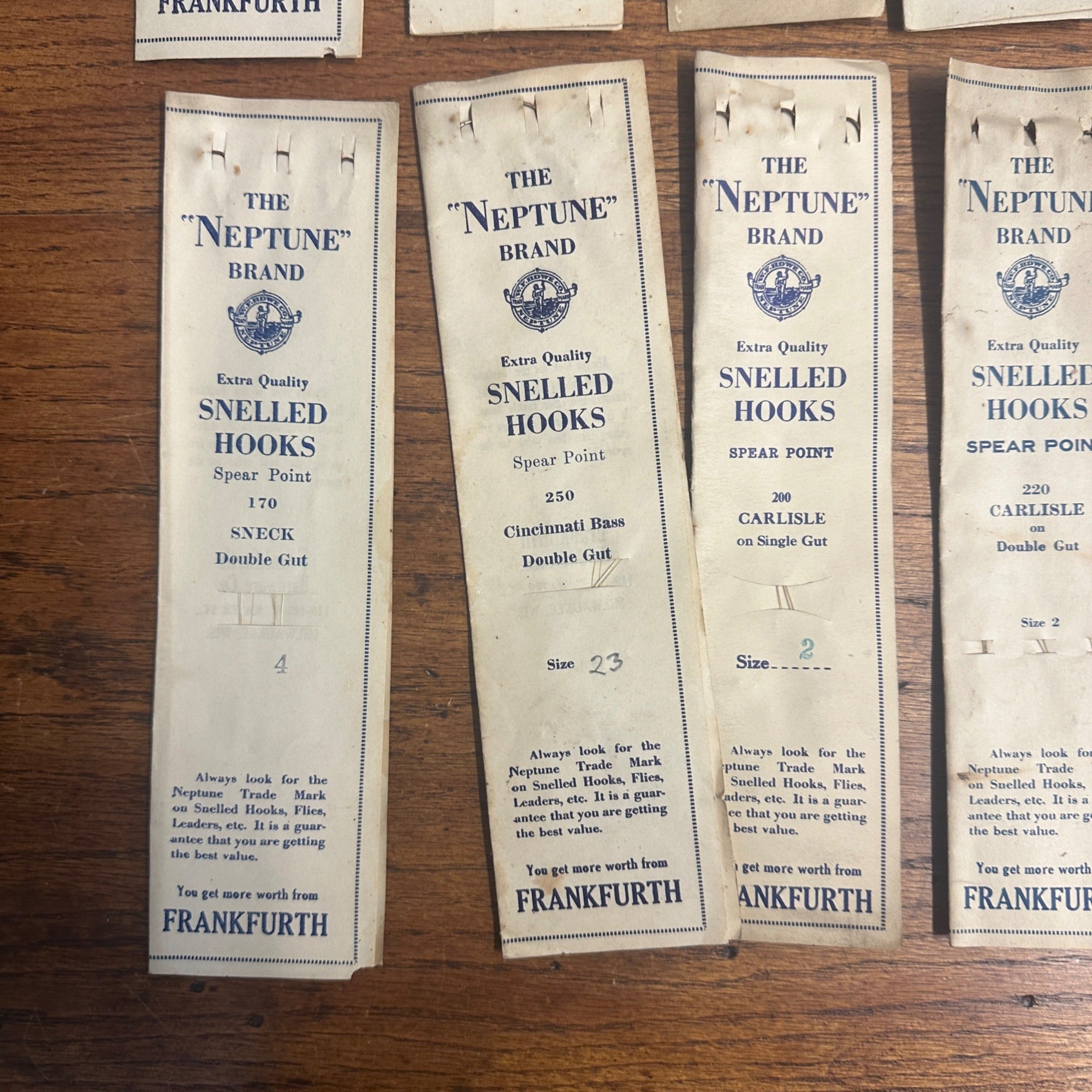 Huge Lot Vintage Neptune Snelled Hooks Frankfurth Milwaukee Everkeen Fishing