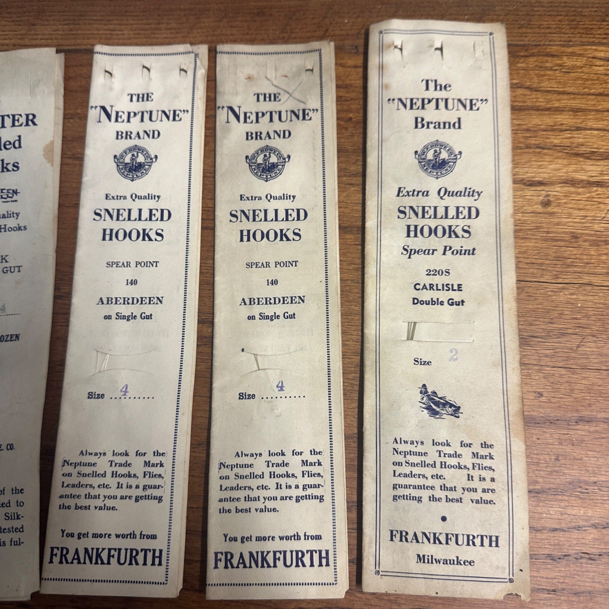 Huge Lot Vintage Neptune Snelled Hooks Frankfurth Milwaukee Everkeen Fishing