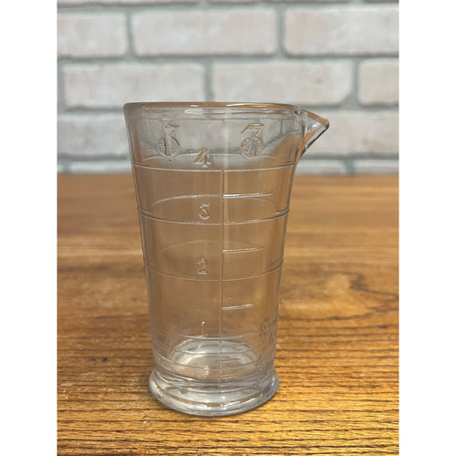 Antique Vintage Pharmacy Drug Store Chemistry Beaker Measuring Glass 4oz