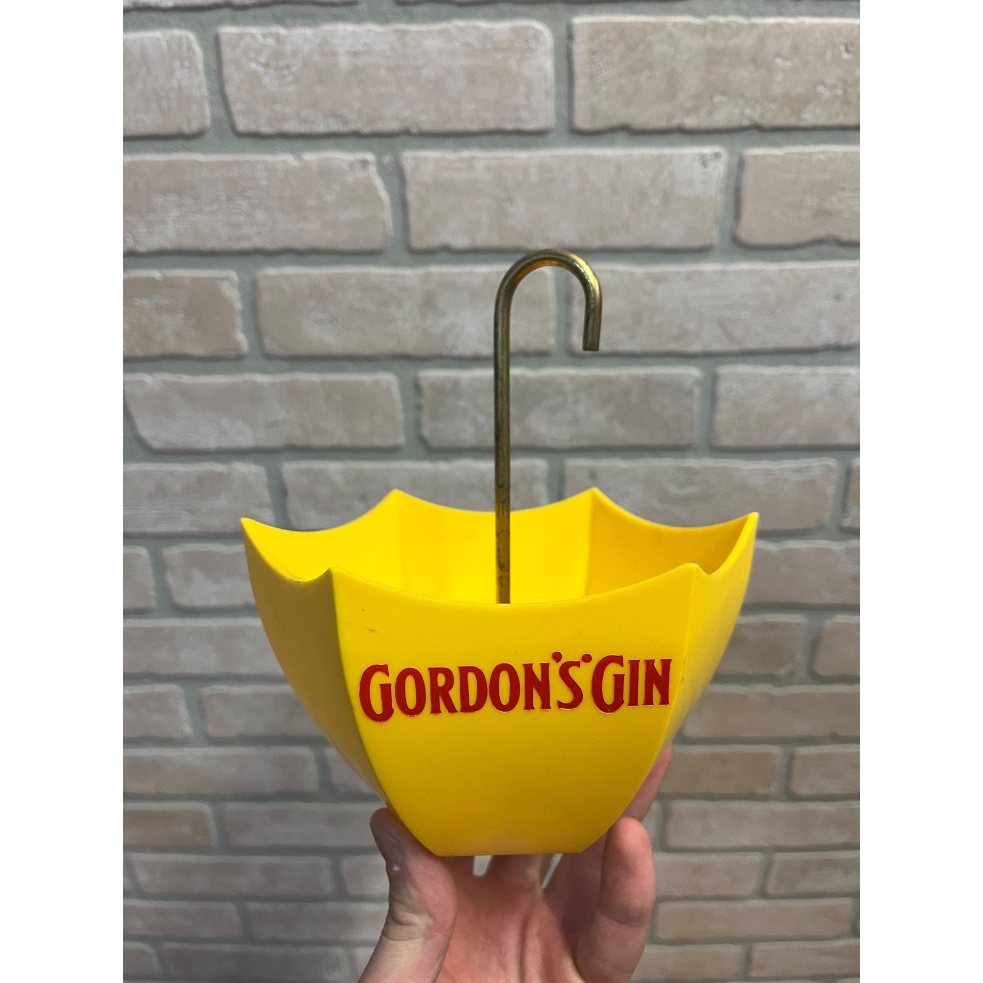 Vintage Gordon's Gin Barware Umbrella Caddy Straw / Cocktail Mix Swizzle Holder