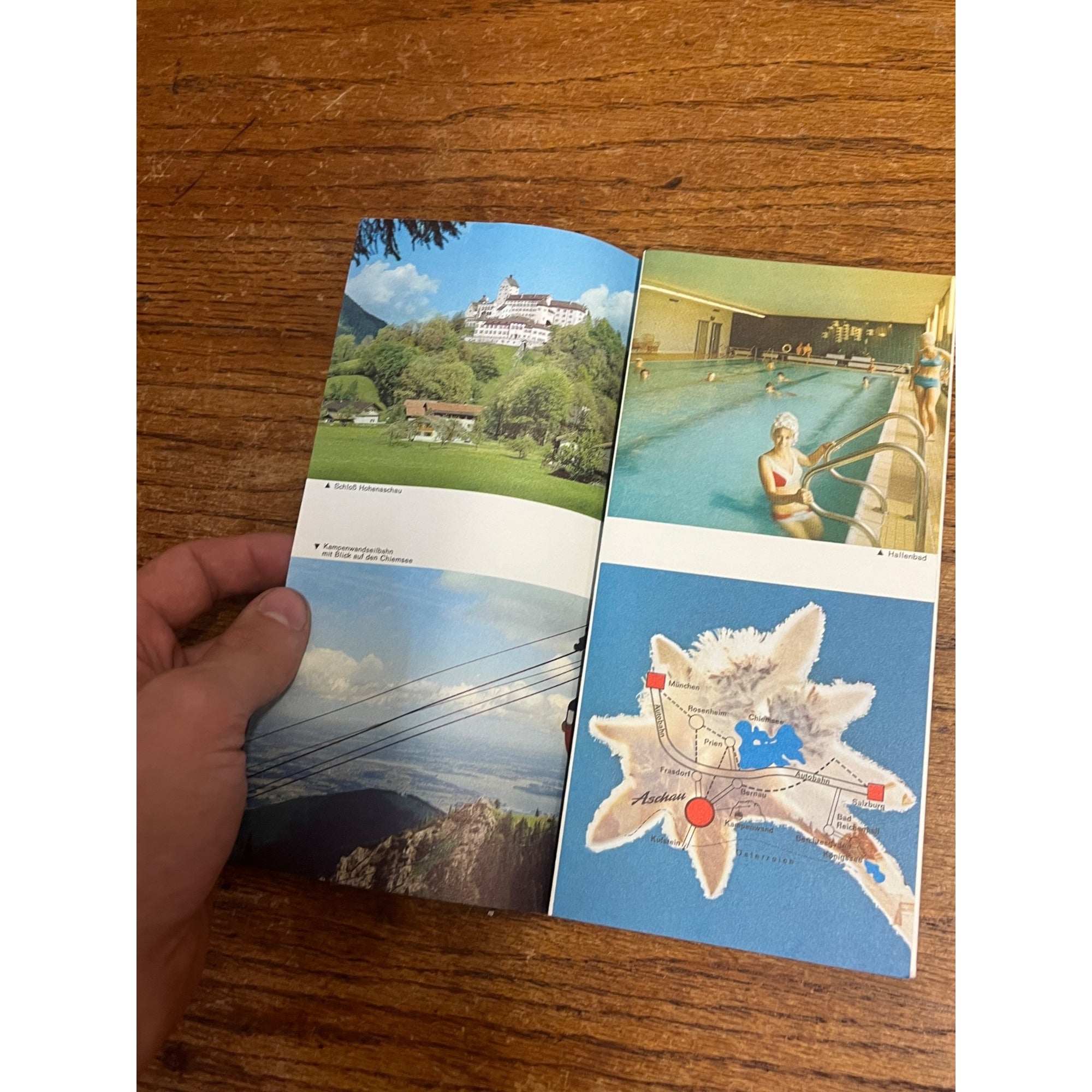 Vintage 1960s Aschau im Chiemgau Bavaria Germany Tourist Travel Brochure Souvenir
