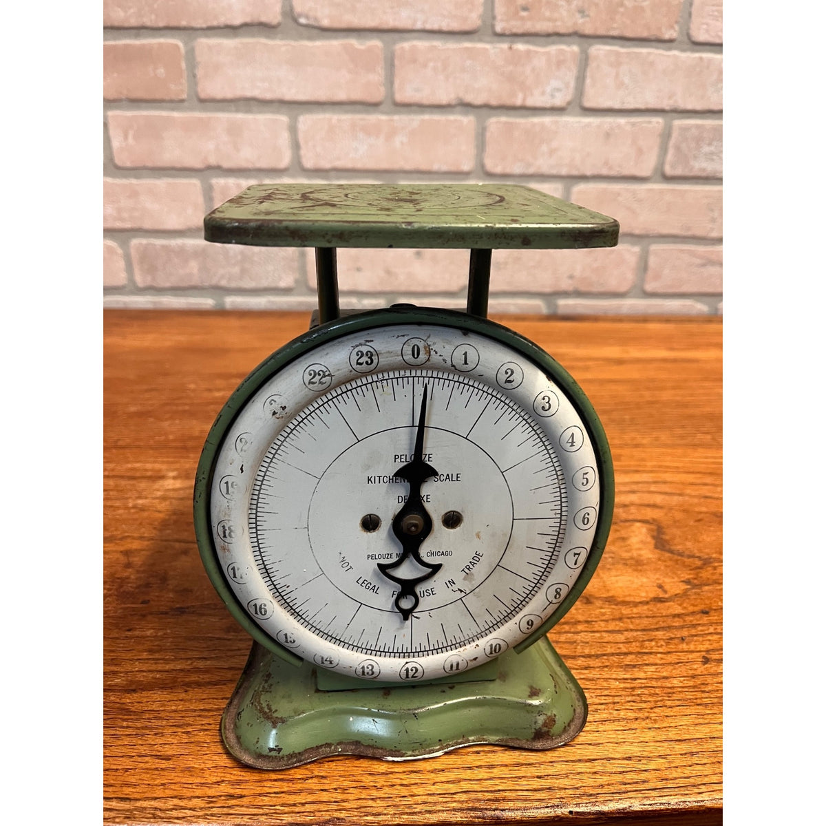 Vintage Pelouze Metal Kitchenette Scale Green Primitive Farmhouse Kitchen Decor