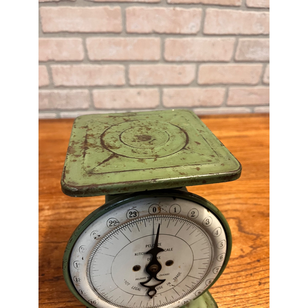 Vintage Pelouze Metal Kitchenette Scale Green Primitive Farmhouse Kitchen Decor