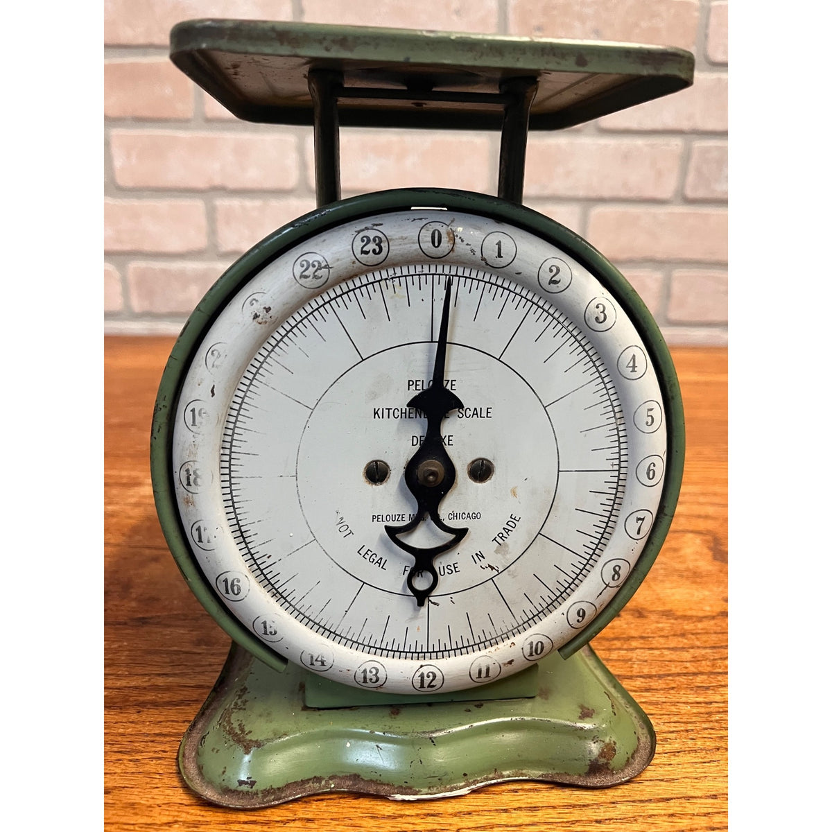 Vintage Pelouze Metal Kitchenette Scale Green Primitive Farmhouse Kitchen Decor