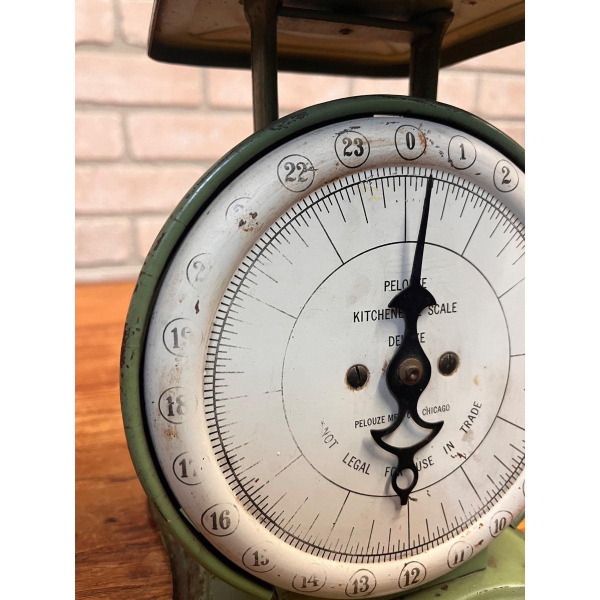 Vintage Pelouze Metal Kitchenette Scale Green Primitive Farmhouse Kitchen Decor