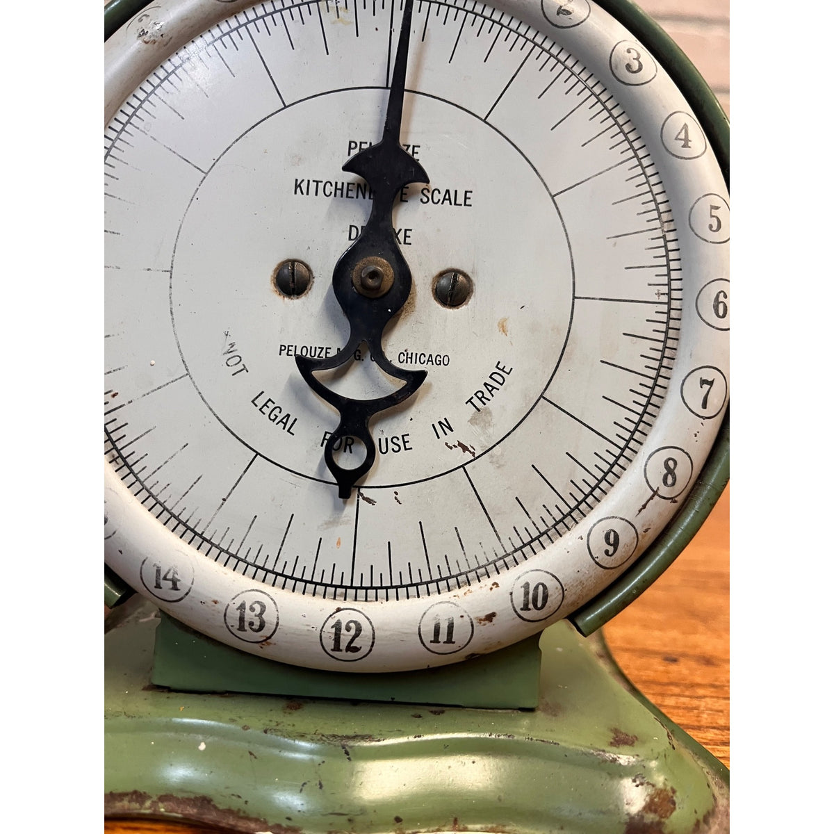 Vintage Pelouze Metal Kitchenette Scale Green Primitive Farmhouse Kitchen Decor