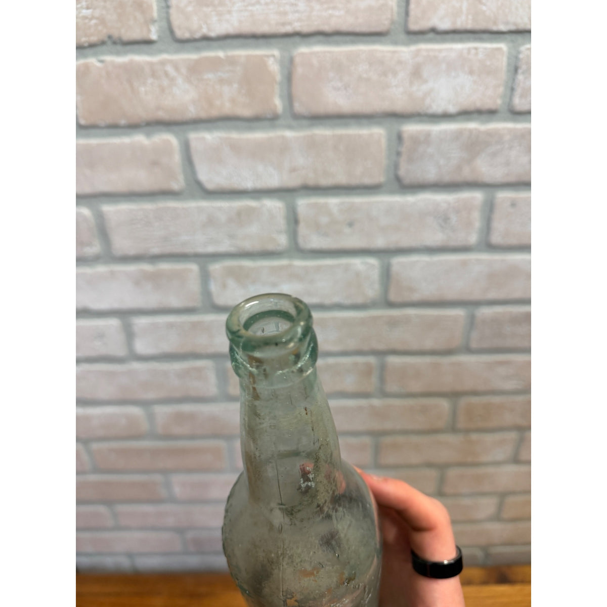 1910s Port Washington Wisconsin Amber Beer Bottle Embossed Brewing Co Clear