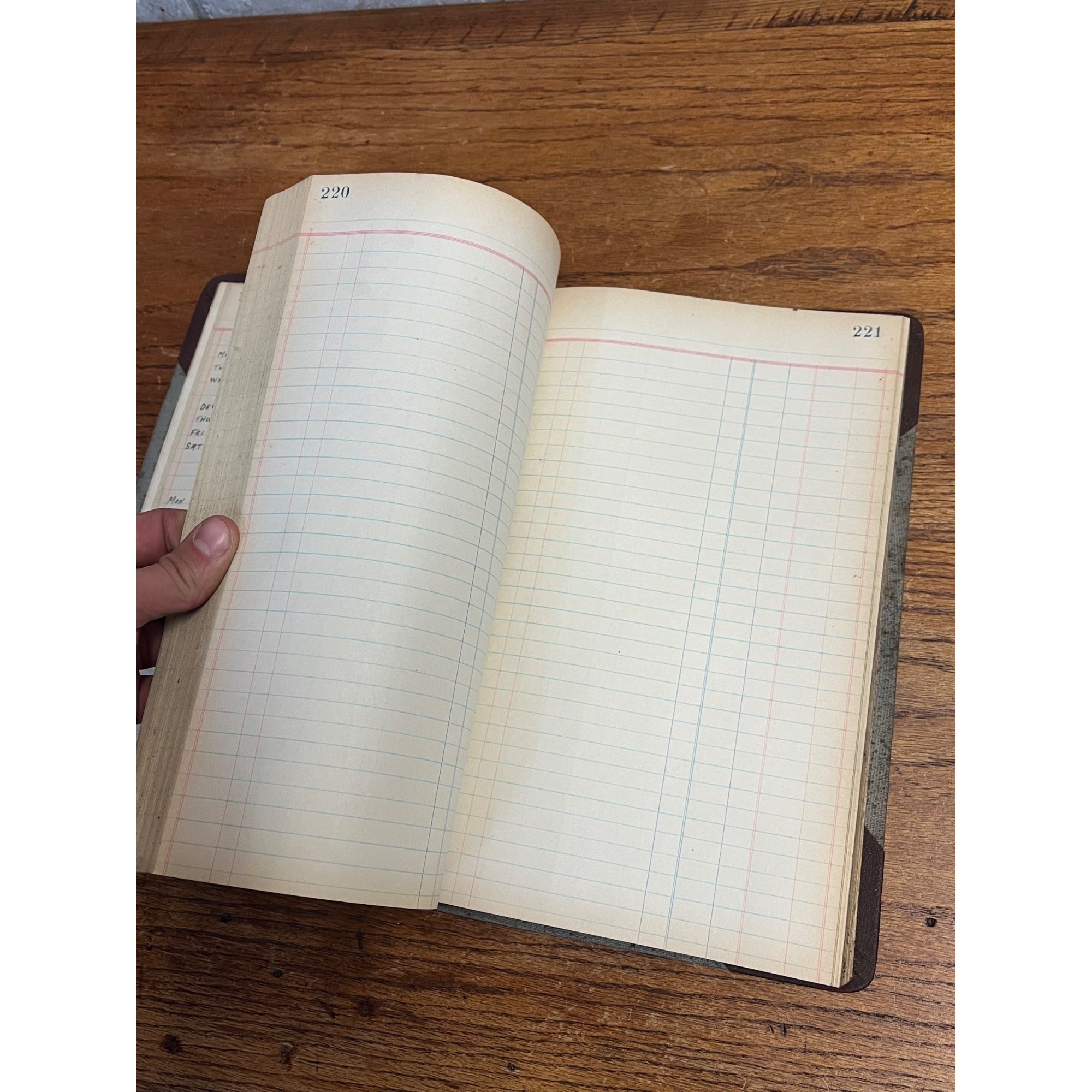 Vintage 1938 Accounting Ledger Hardcover Book Welding Repair Garage