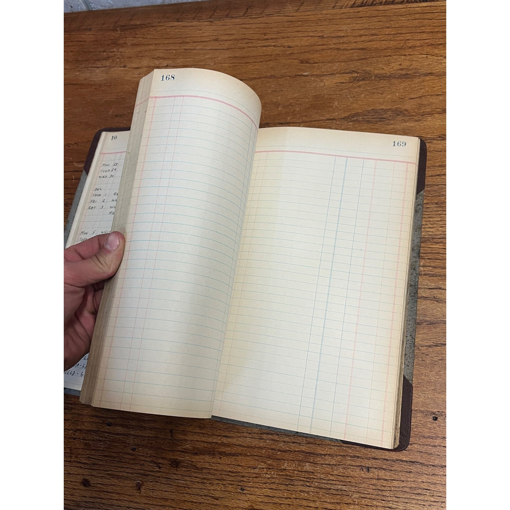 Vintage 1938 Accounting Ledger Hardcover Book Welding Repair Garage
