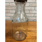 Vintage Master Manufacturing Co. Glass 1 Quart Oil Bottle, Pour Spout and Cap Litchfield, Illinois