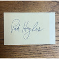 Pat Hughes Signed Autographed Cut Index Card Chicago Cubs Announcer