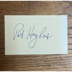 Pat Hughes Signed Autographed Cut Index Card Chicago Cubs Announcer