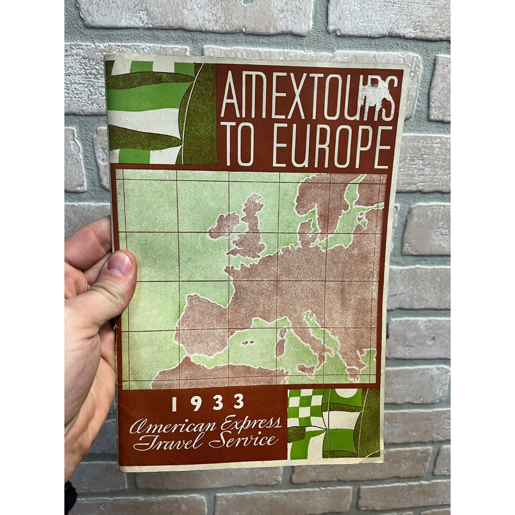1933 Amex Tours to Europe Travel Booklet Brochure American Express Service