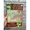 1933 Amex Tours to Europe Travel Booklet Brochure American Express Service
