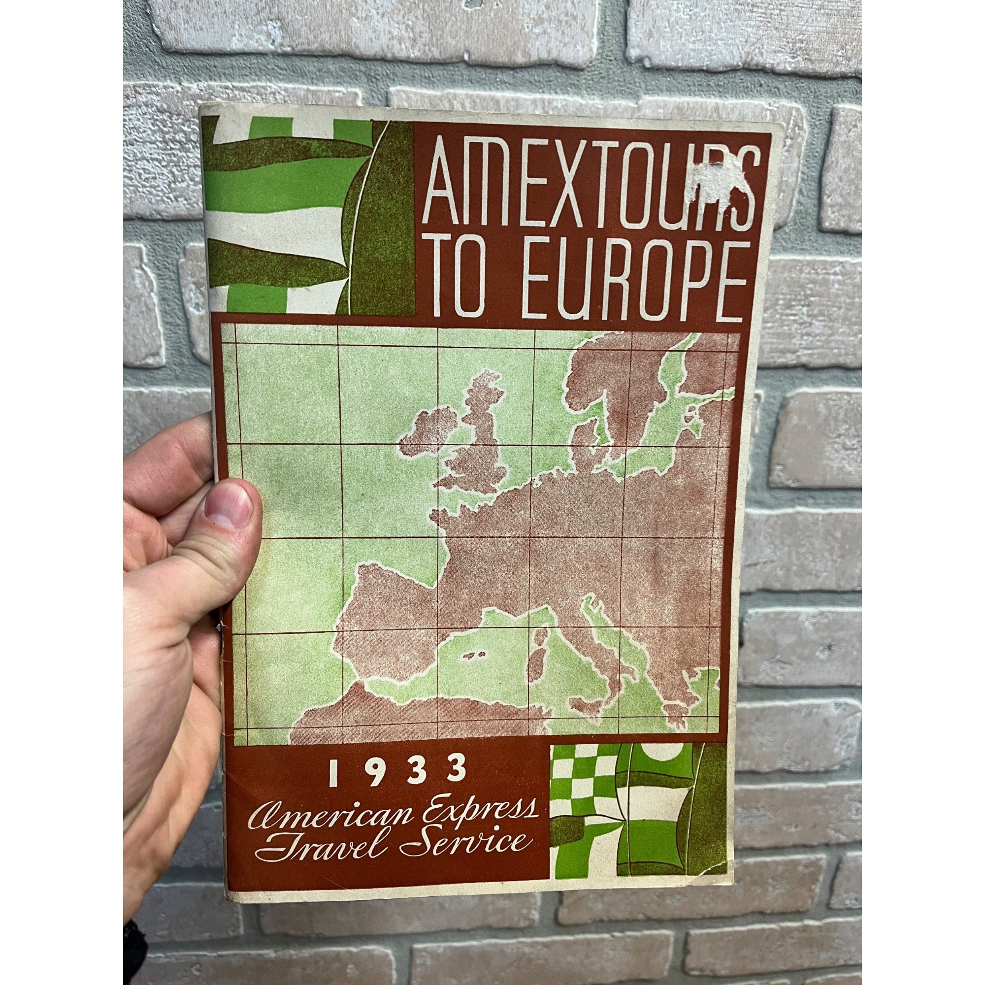1933 Amex Tours to Europe Travel Booklet Brochure American Express Service