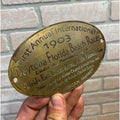 Rare 1903 Daytona Florida Beach Races Brass Plaque AAA Early Racing Automobilia