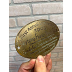 Rare 1903 Daytona Florida Beach Races Brass Plaque AAA Early Racing Automobilia