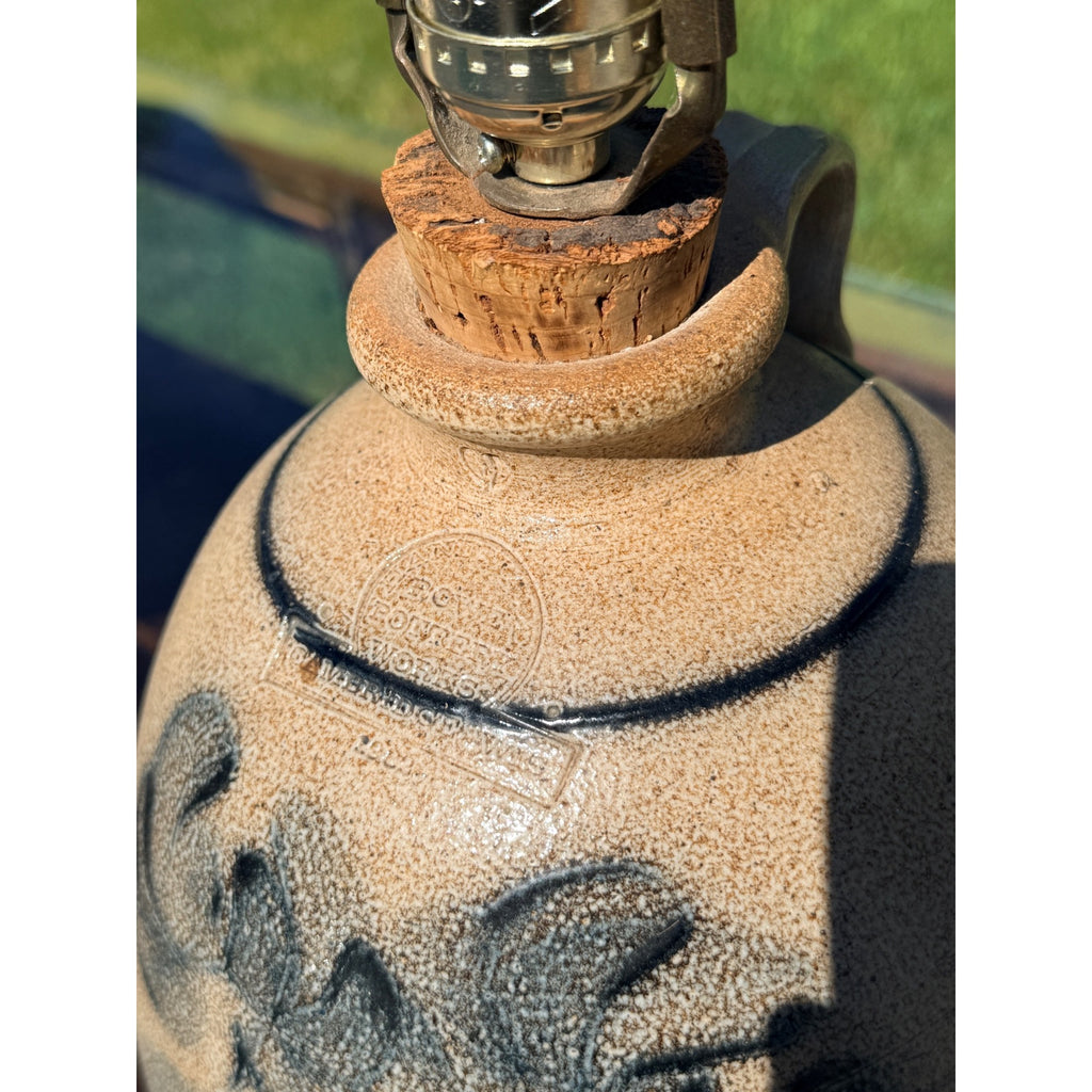 Vintage Rowe Pottery Works Stoneware Crock Table Lamp Cambridge Wis 1993