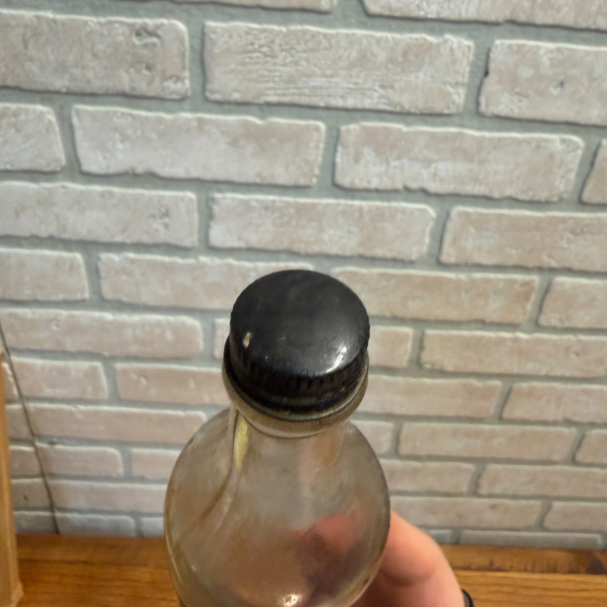 Vintage 1950s Bay Rum Hair Grooming Empty Bottle Barber Shop