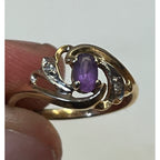 Vintage 14K Yellow Gold Ring w/ Oval Purple Stone Amethyst? -- 1.87 g Grams