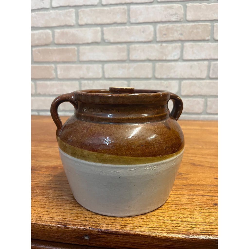 Antique Hotmar Hardware Princeton Wis Wisconsin Advertising Stoneware Bean Pot