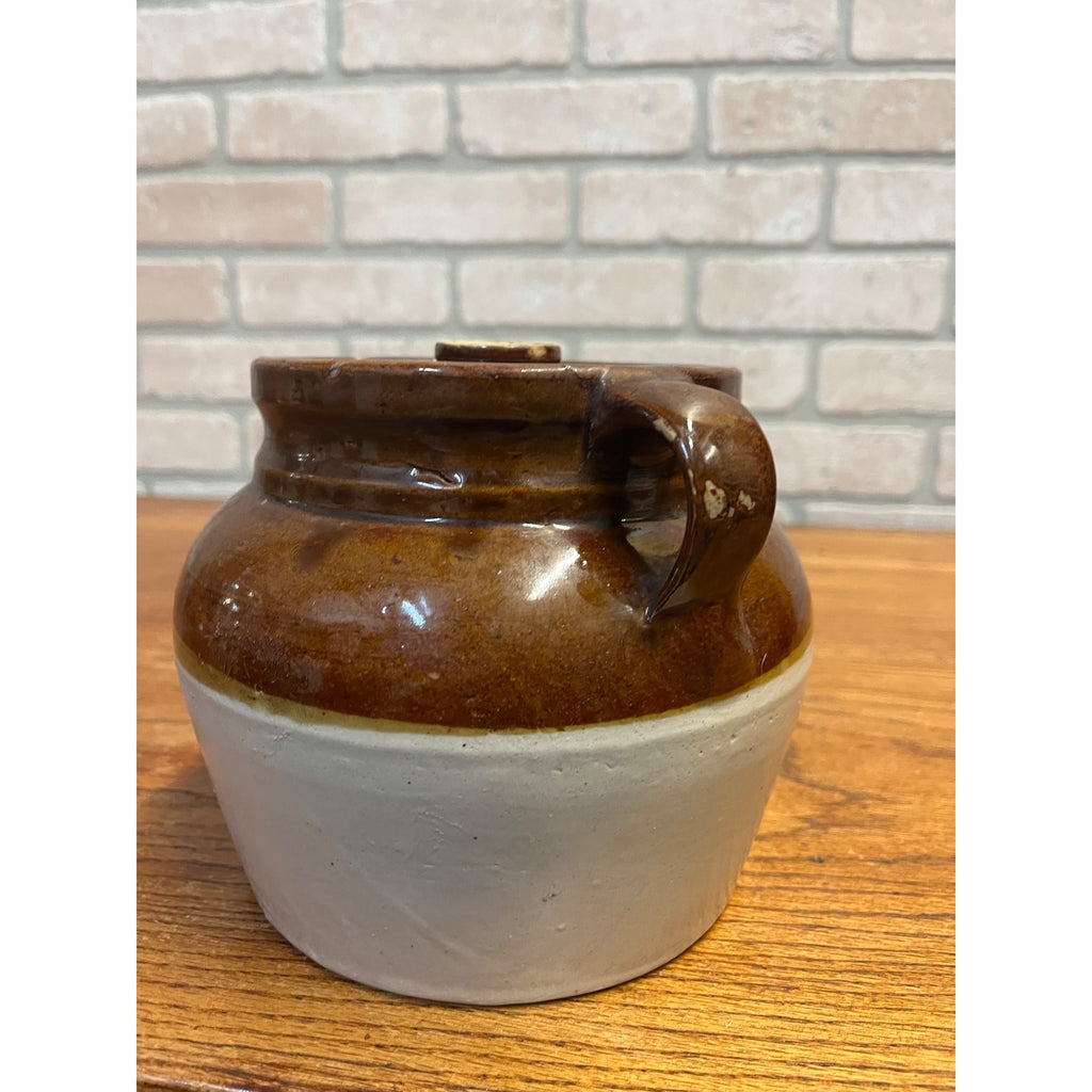 Antique Hotmar Hardware Princeton Wis Wisconsin Advertising Stoneware Bean Pot
