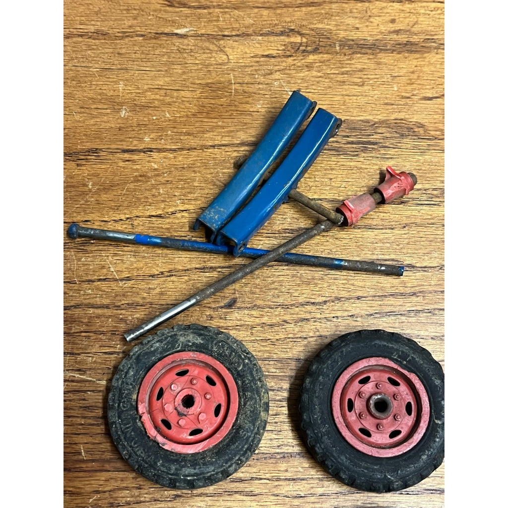 Vintage Wyandotte Semi Truck Tires Replacement Parts Red Wheels 2.25"