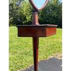Antique Edwardian Mahogany Inlaid Shaving Stand Dressing Mirror Vanity c1900