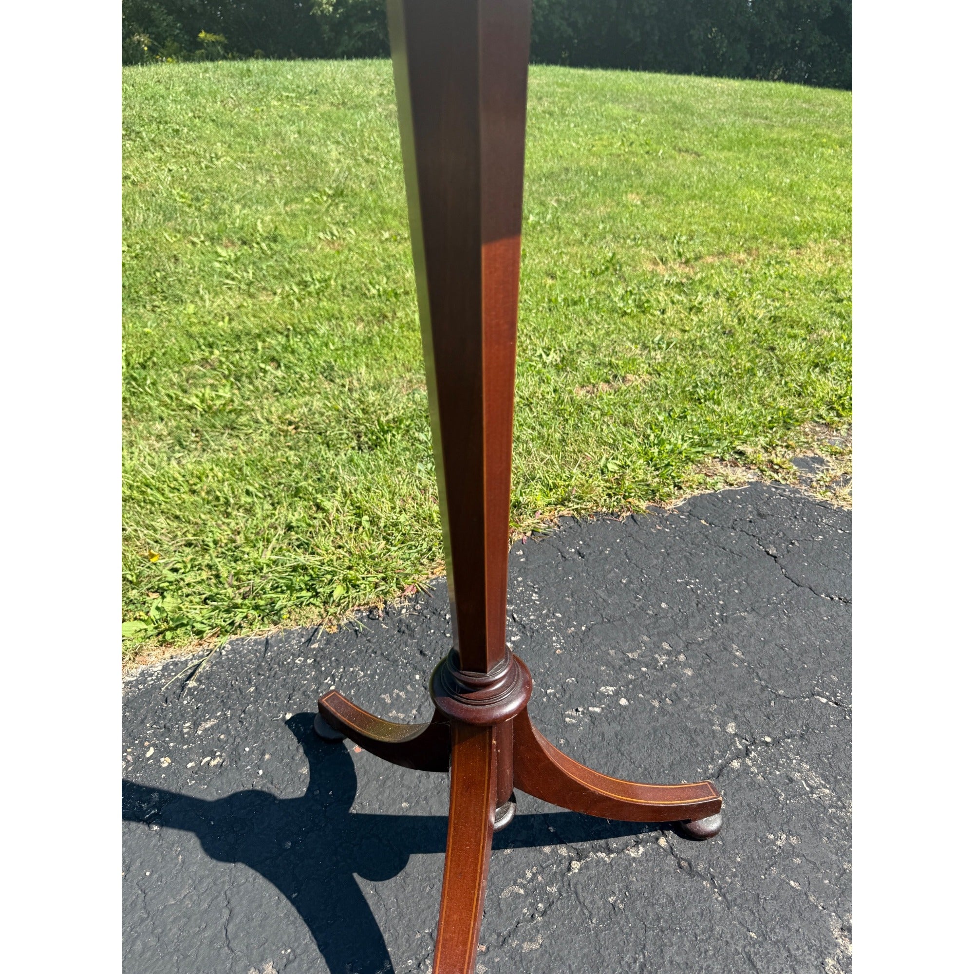 Antique Edwardian Mahogany Inlaid Shaving Stand Dressing Mirror Vanity c1900