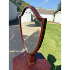 Antique Edwardian Mahogany Inlaid Shaving Stand Dressing Mirror Vanity c1900