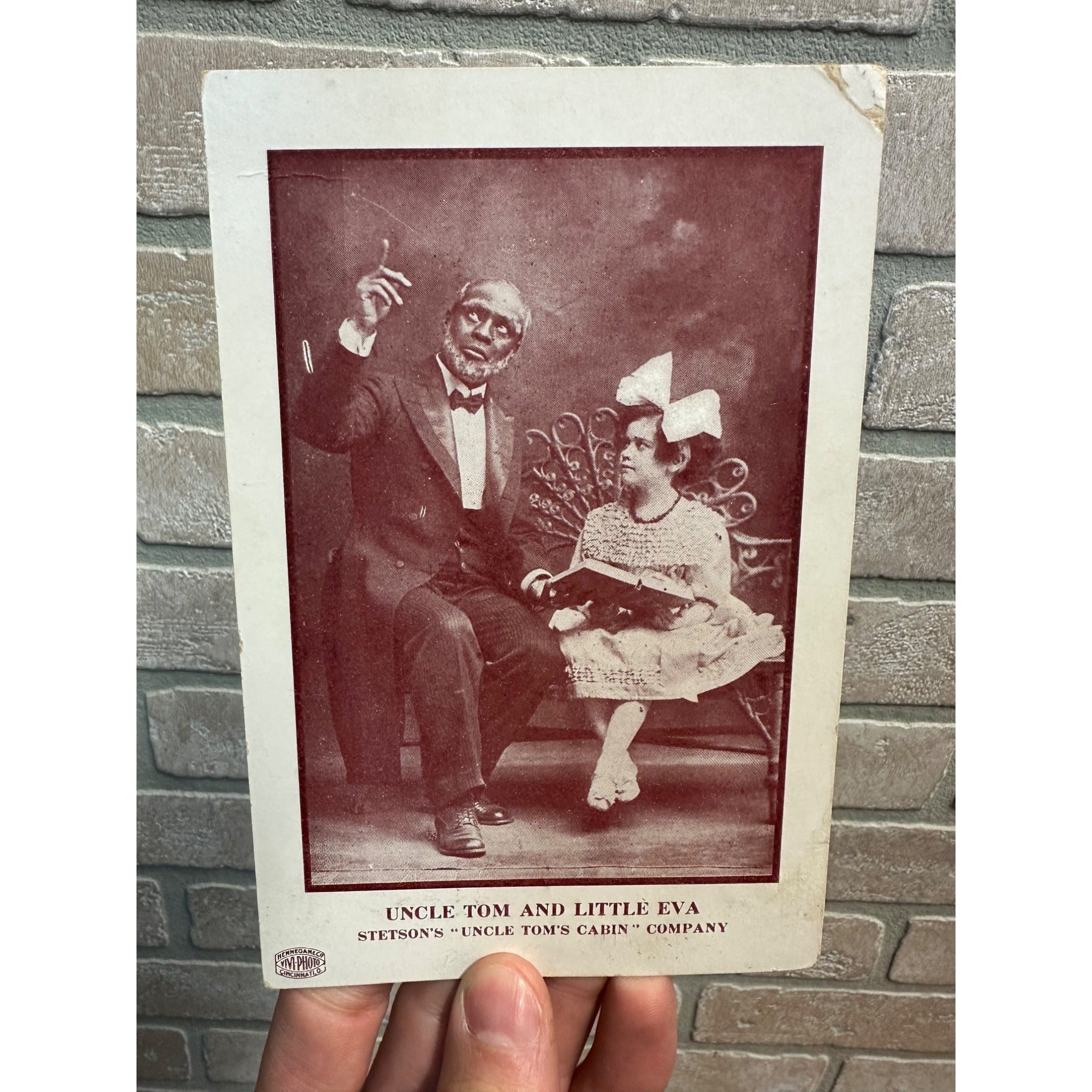 Original c1895 Uncle Tom's Cabin Little Eva Promo Theatre Show Photo Card