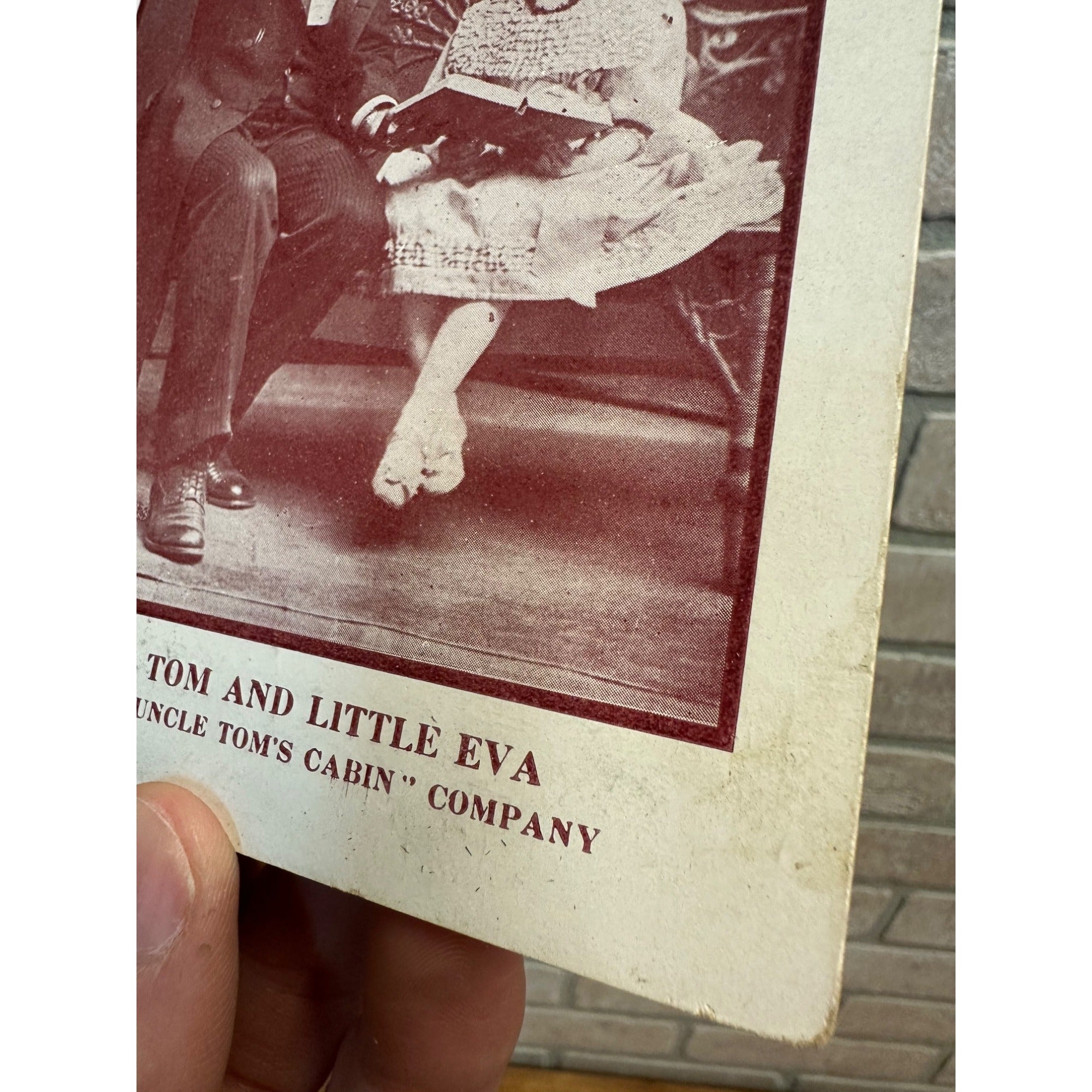 Original c1895 Uncle Tom's Cabin Little Eva Promo Theatre Show Photo Card