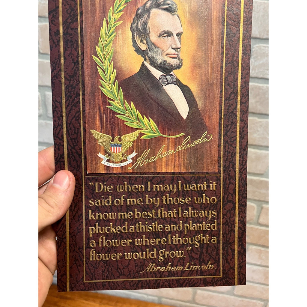 Vintage 1920s Sheboygan Press Advertising Abraham Abe Lincoln Sign Litho