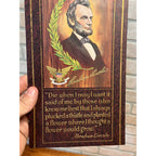 Vintage 1920s Sheboygan Press Advertising Abraham Abe Lincoln Sign Litho