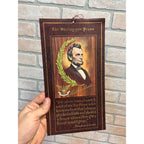 Vintage 1920s Sheboygan Press Advertising Abraham Abe Lincoln Sign Litho