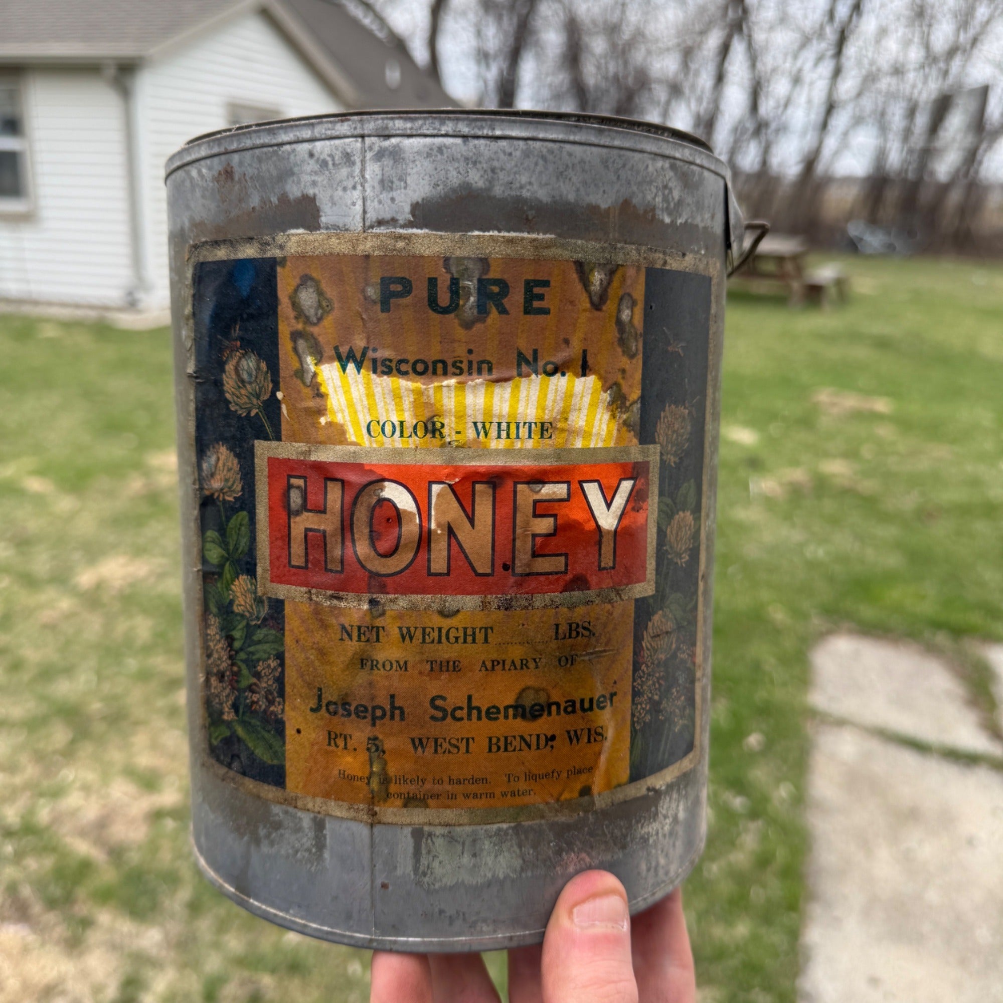 Vintage West bend Honey Tin Kitchen Decor Schemenauer