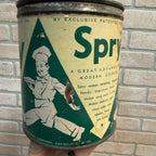 Vintage Empty Spry Pure Vegetable Shortening Lever Brother Co. 3lb Tin
