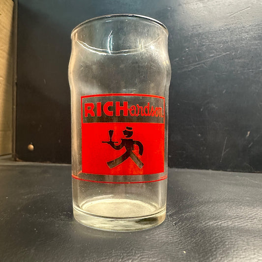 Vintage Richardson Root Beer Red ACL Soda Fountain Glass Drinking Cup