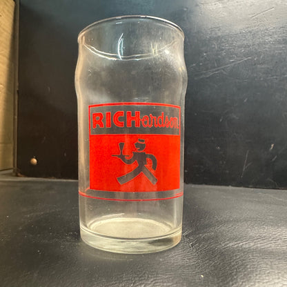 Vintage Richardson Root Beer Red ACL Soda Fountain Glass Drinking Cup