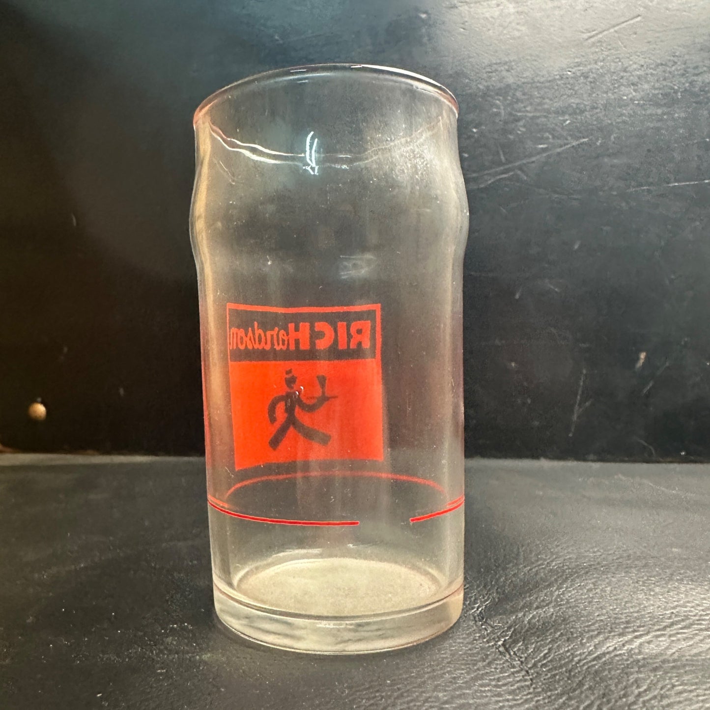 Vintage Richardson Root Beer Red ACL Soda Fountain Glass Drinking Cup