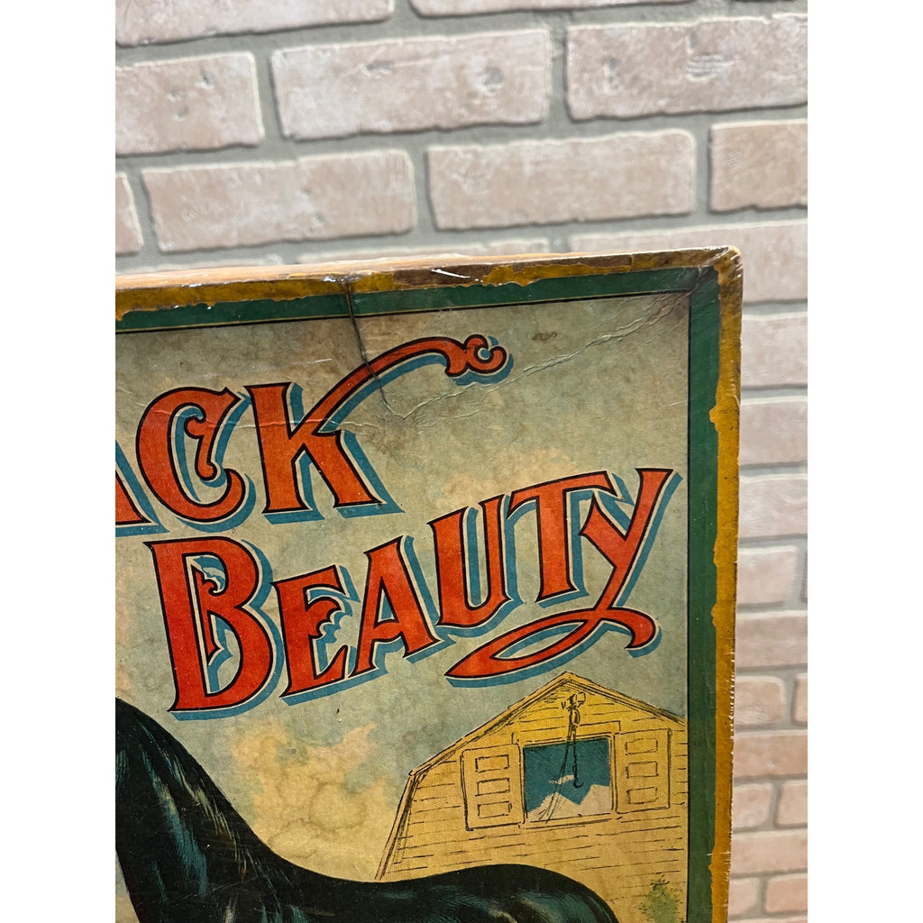 Vintage 1920s Black Beauty Milton Bradley Board Game - BOX ONLY - Primitive