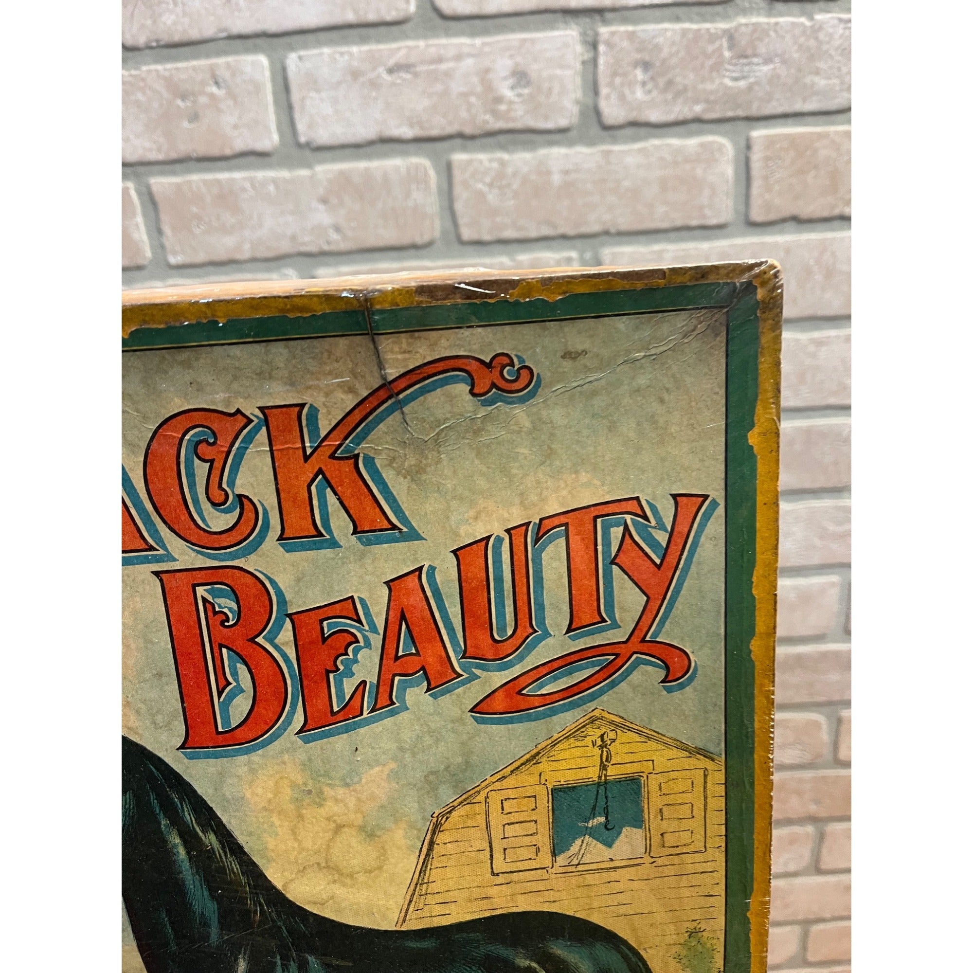 Vintage 1920s Black Beauty Milton Bradley Board Game - BOX ONLY - Primitive