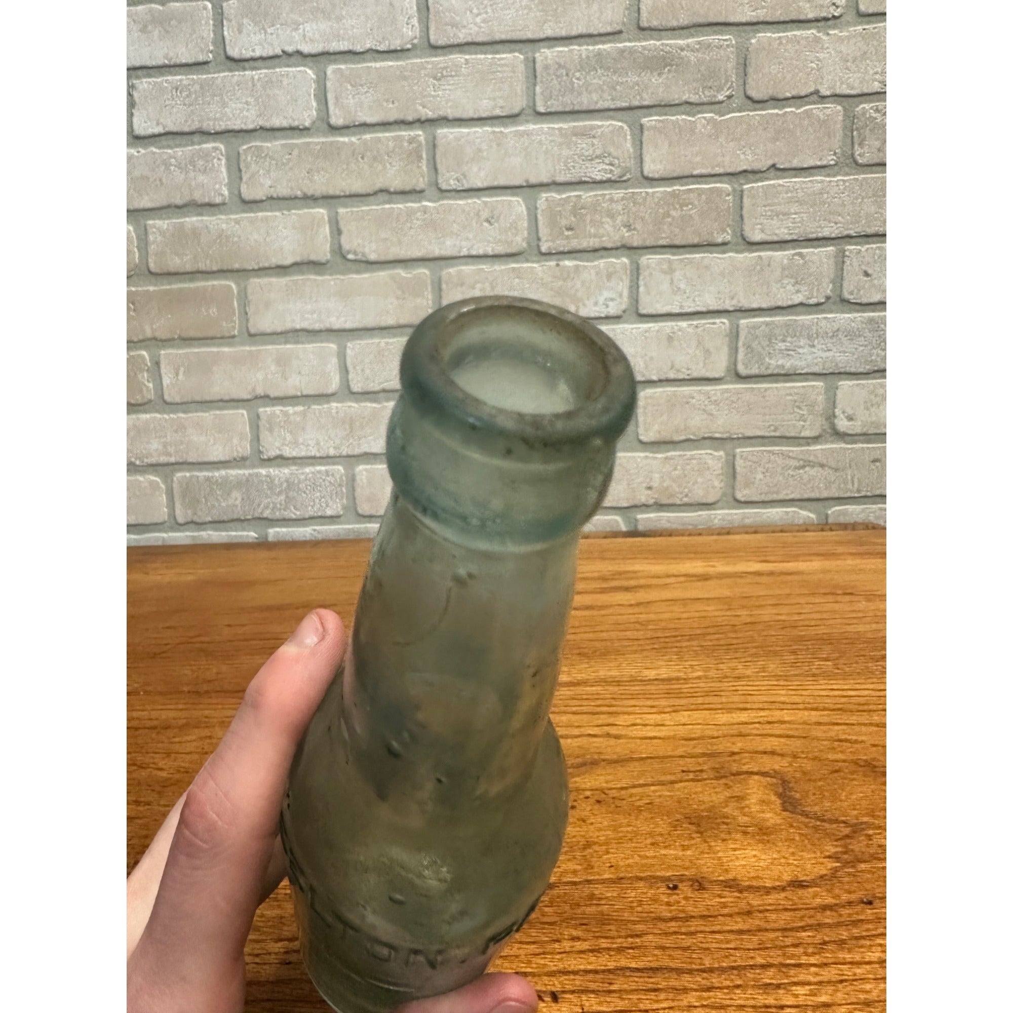 Pre-Pro E.G. Irvin Steelton PA Soda Beer Bottle 12oz Embossed Aqua Blue