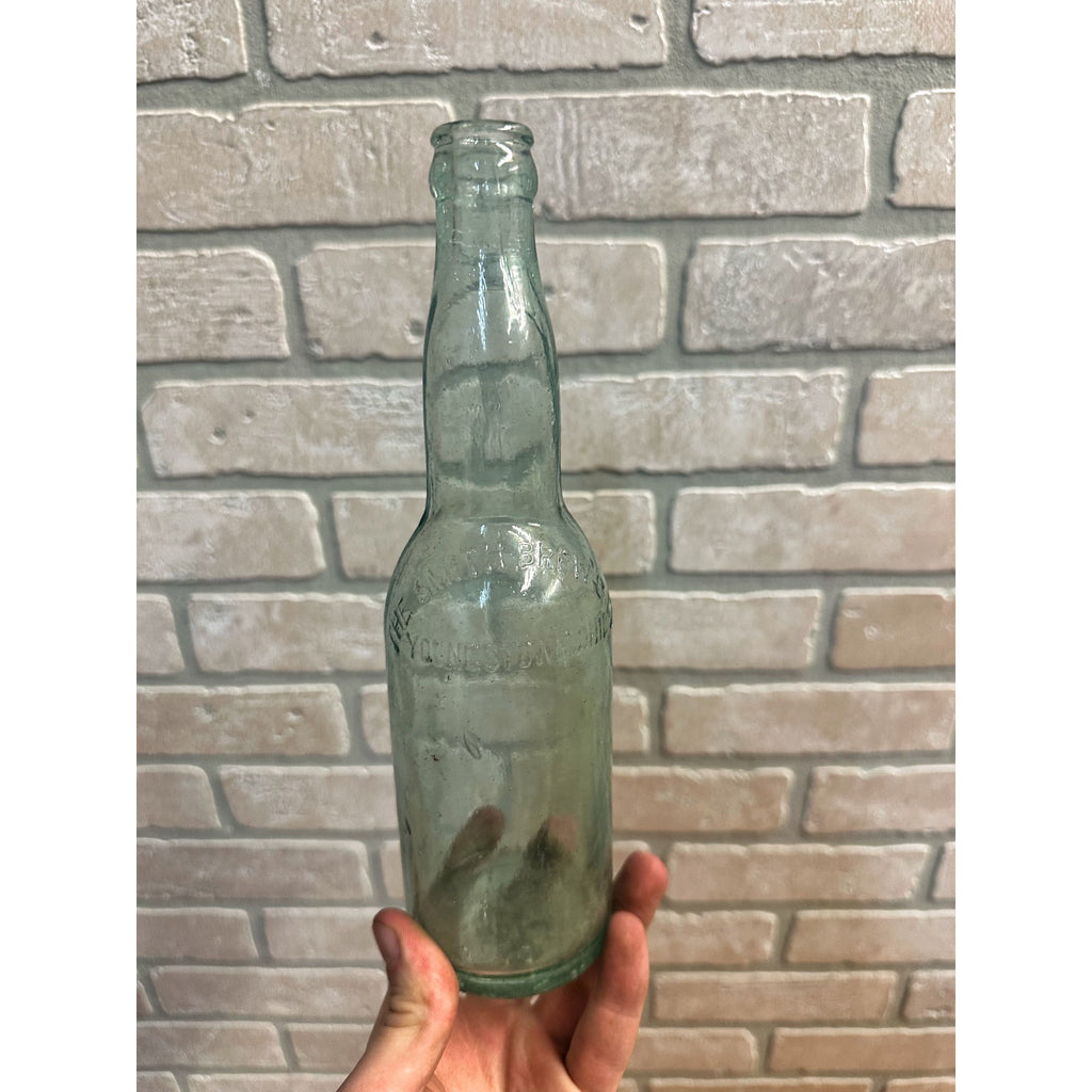 Pre-Pro The Smith Brewing Co Beer Bottle Aqua Blue Embossed Youngstown OH