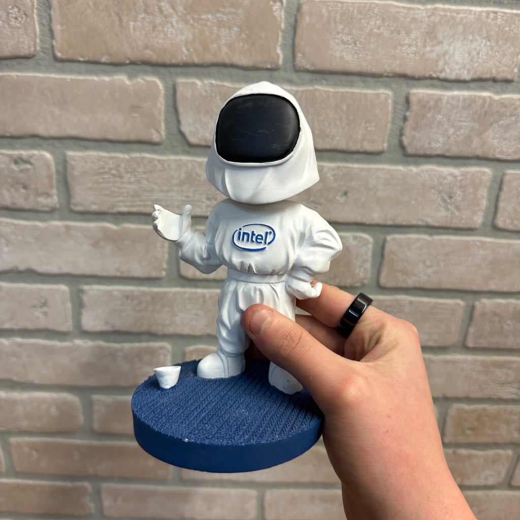 RARE INTEL Bobblehead 'Moon Man' Pen Holder 2004 COLLECTORS ED w/ Box