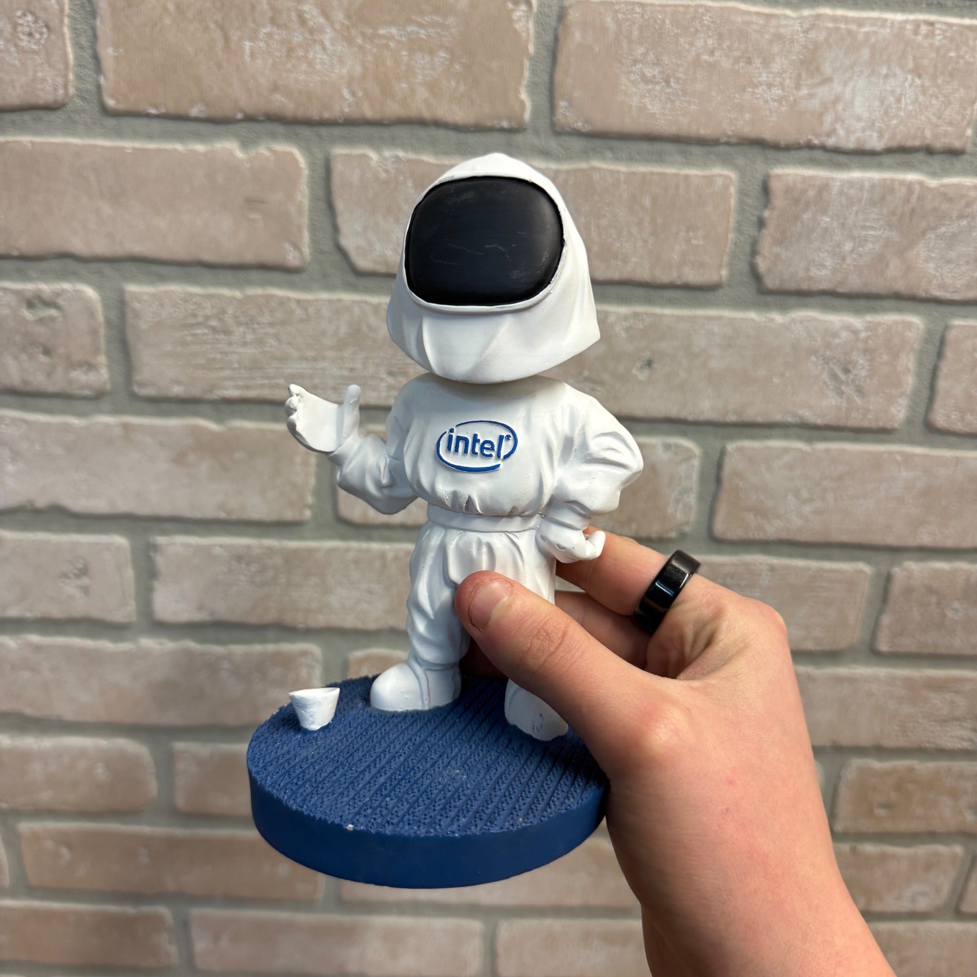 RARE INTEL Bobblehead 'Moon Man' Pen Holder 2004 COLLECTORS ED w/ Box