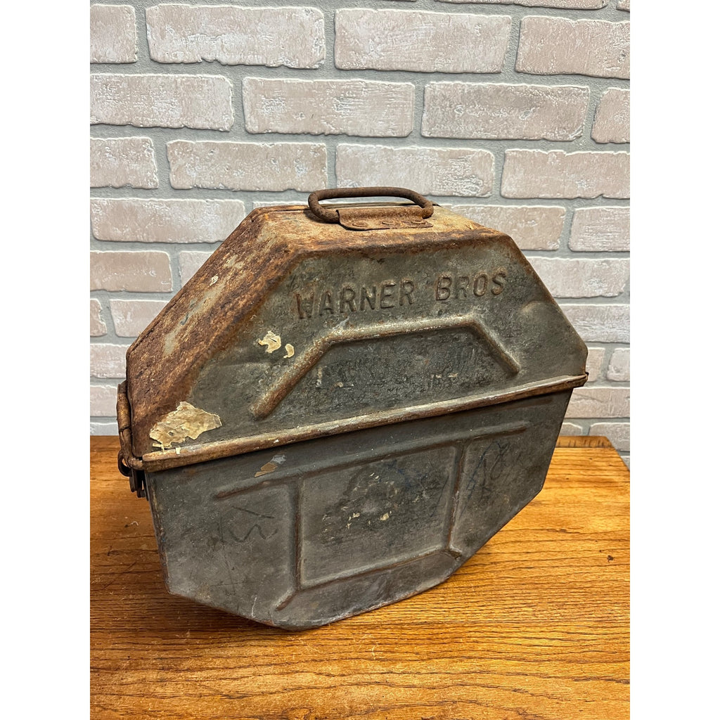 Vintage Warner Bros Industrial Movie Reel Film Canister Case Carrier